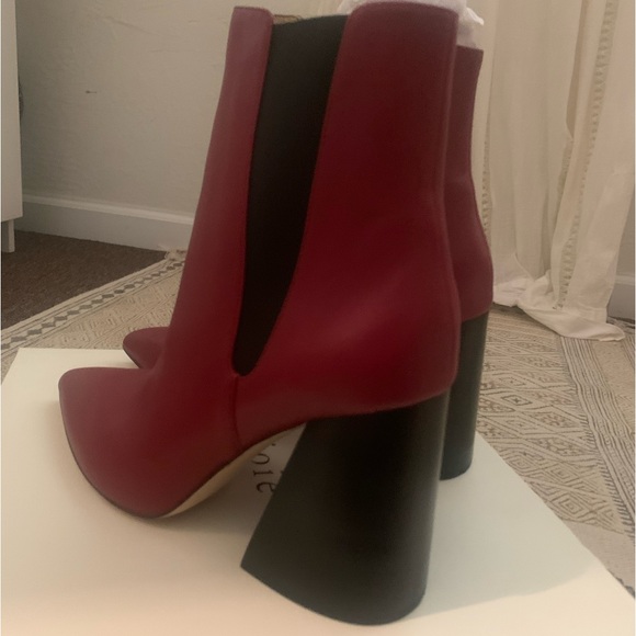 Joie red leather booties - Picture 3 of 11